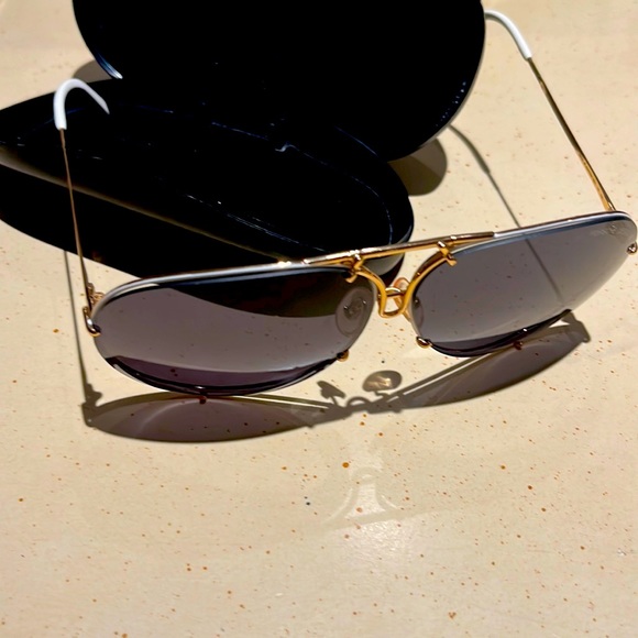 Porsche Design Gold and Black Sunglasses